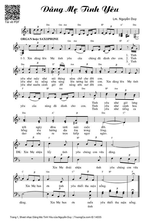 Dâng Mẹ Tình Yêu