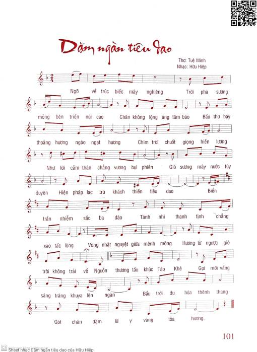 Sheet PDF of Dặm ngàn tiêu dao