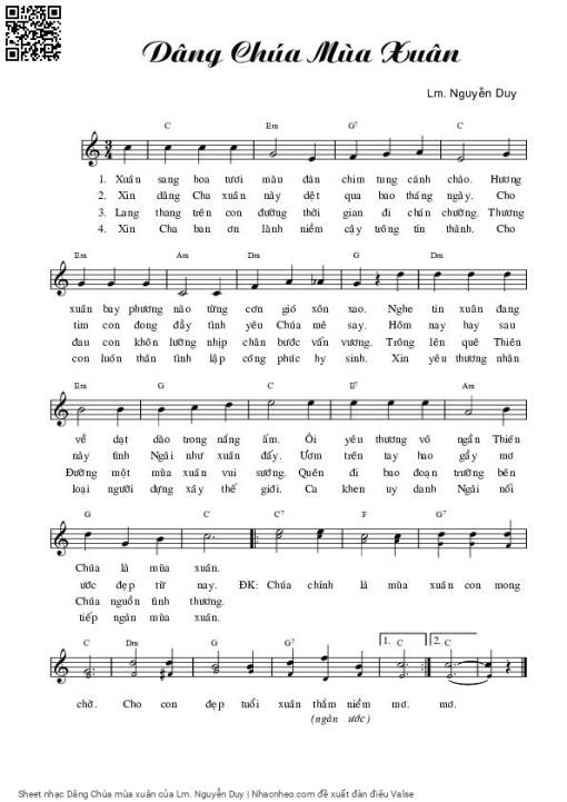 Dâng Chúa mùa xuân