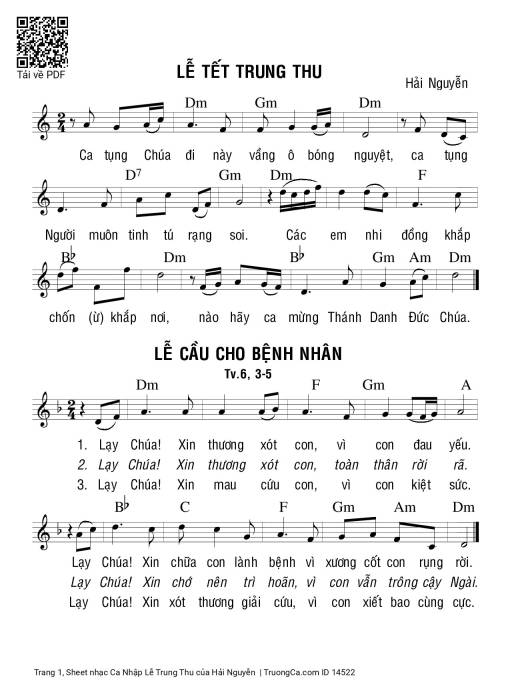 Ca Nhập Lễ Trung Thu