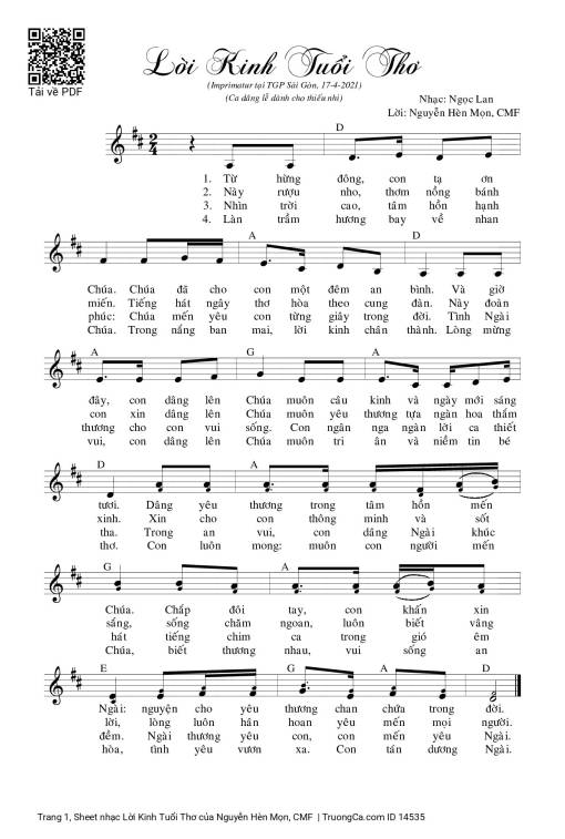 Lời Kinh Tuổi Thơ