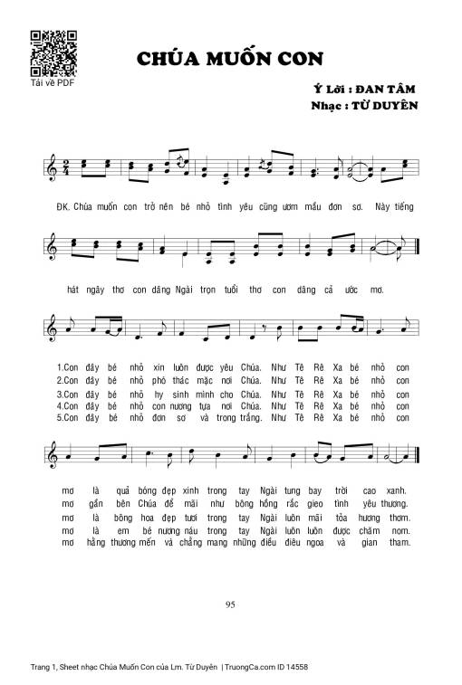 Sheet PDF of Chúa Muốn Con