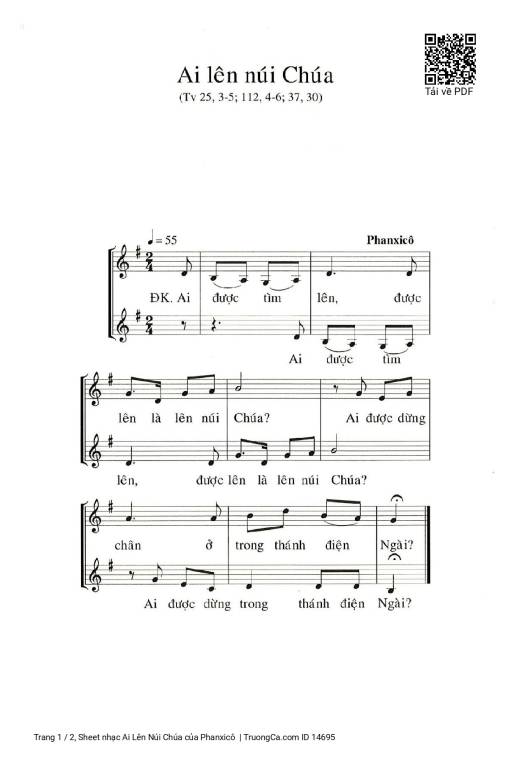Sheet PDF of Ai Lên Núi Chúa