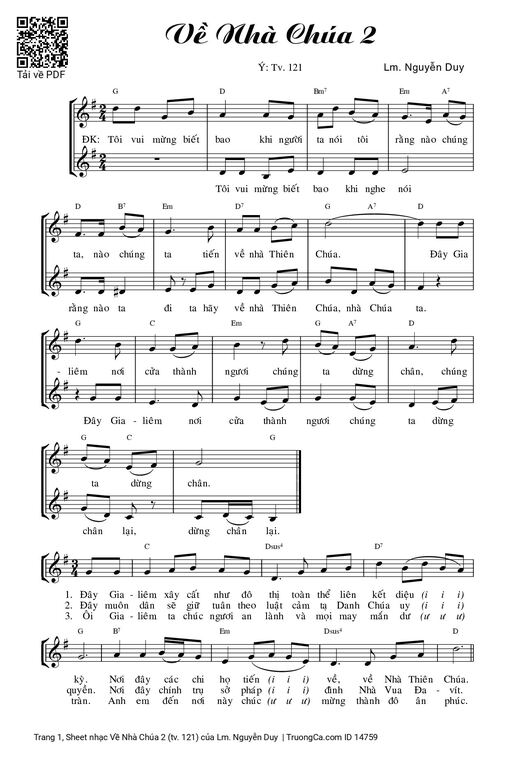 Về Nhà Chúa 2 (tv. 121)