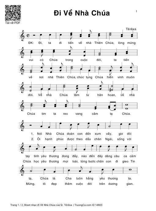 Sheet PDF of đi Về Nhà Chúa
