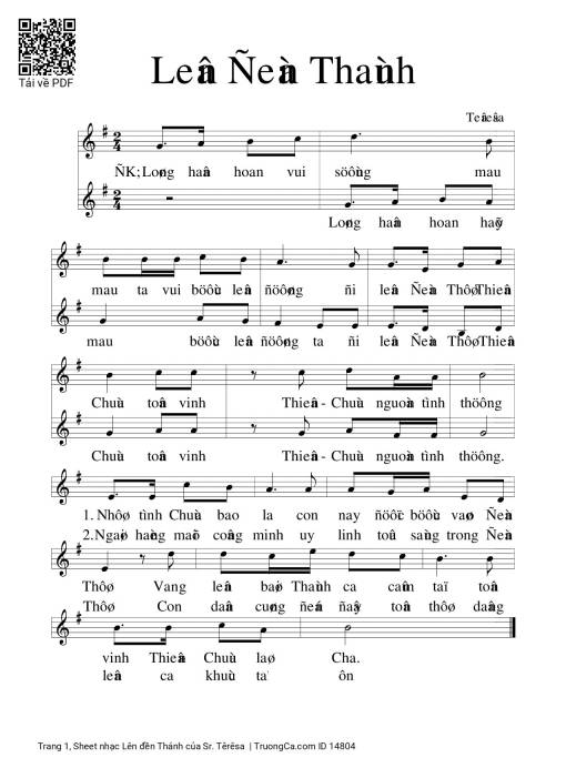 Sheet PDF of Lên đền Thánh