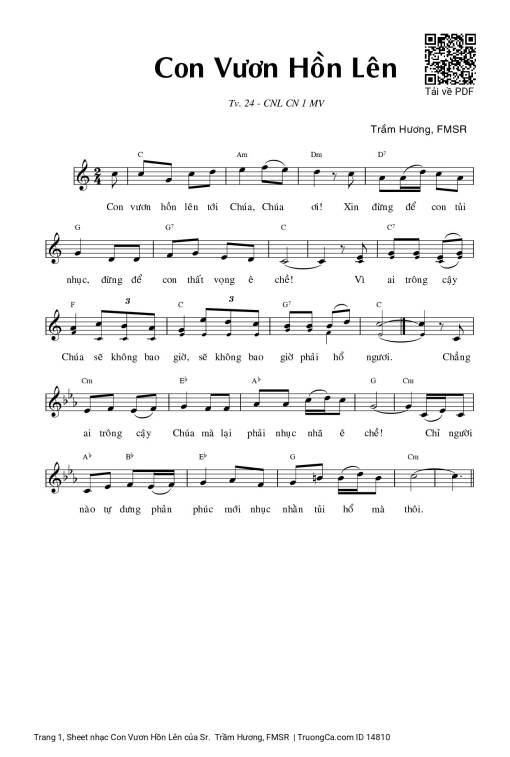 Sheet PDF of Con Vươn Hồn Lên