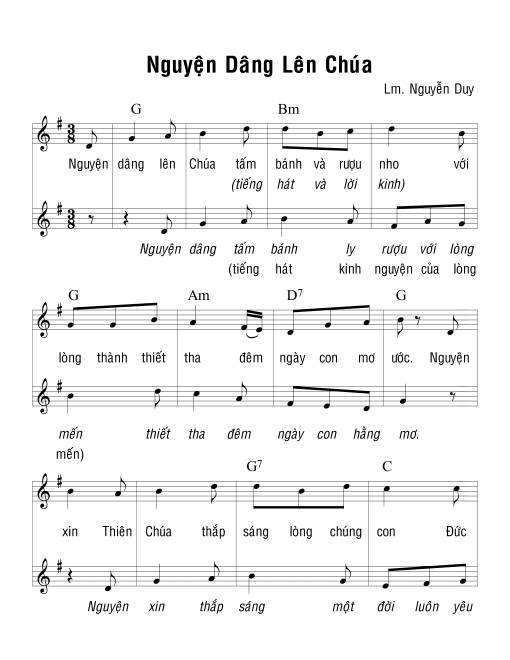 Nguyện Dâng Lên Chúa