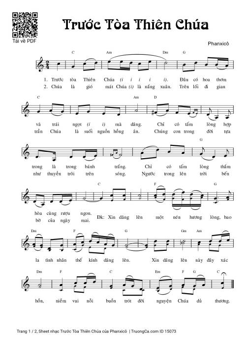 Sheet PDF of Trước Tòa Thiên Chúa