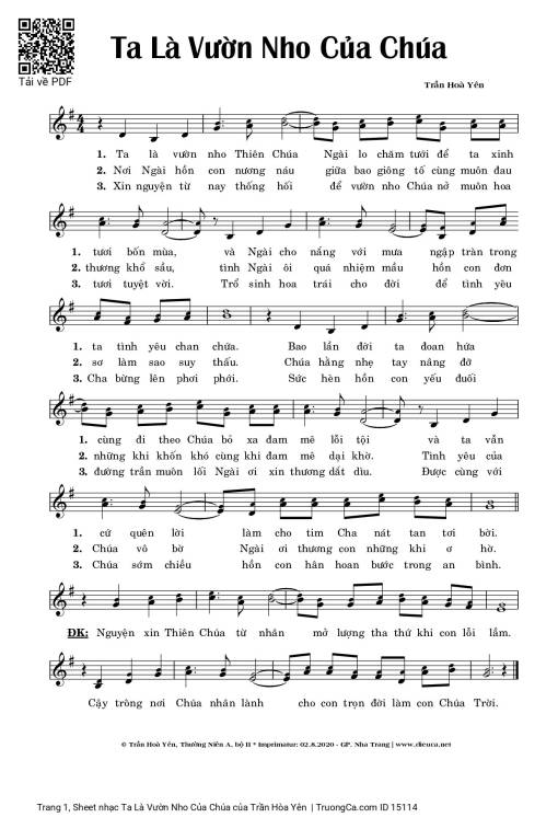 Ta Là Vườn Nho Của Chúa
