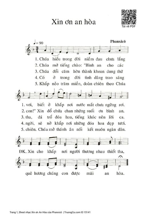 Xin ơn An Hòa - Phanxicô