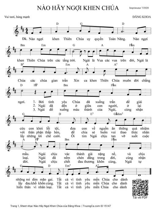 Nào Hãy Ngợi Khen Chúa