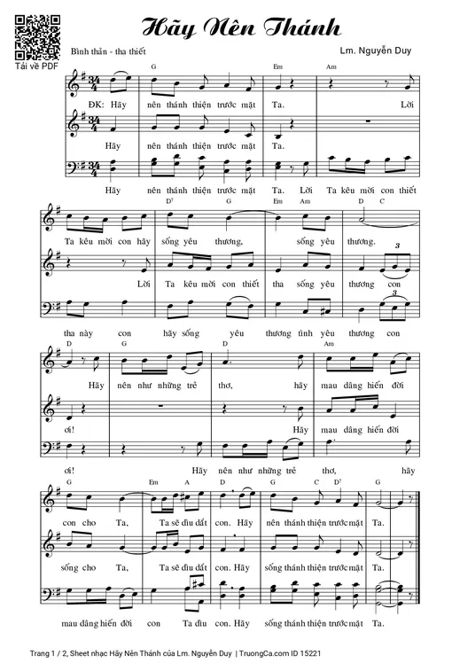 Hãy Nên Thánh - Lm. Nguyễn Duy