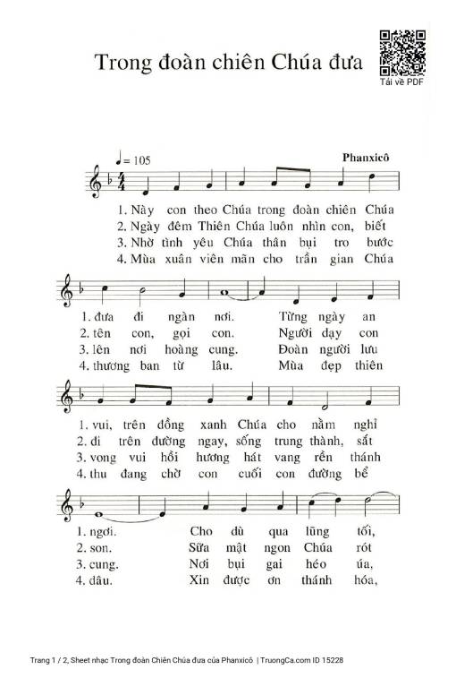 Sheet PDF of Trong đoàn Chiên Chúa đưa