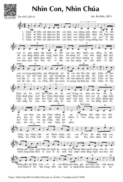 Sheet PDF of Nhìn Con Nhìn Chúa