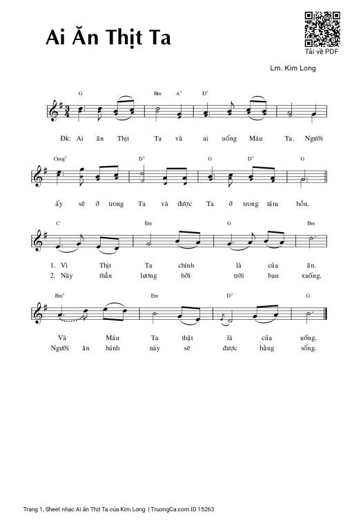 Sheet PDF of Ai ăn Thịt Ta