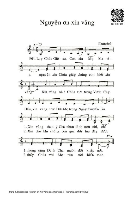 Nguyện ơn Xin Vâng