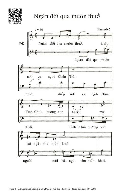 Sheet PDF of Ngàn đời Qua Muôn Thuở