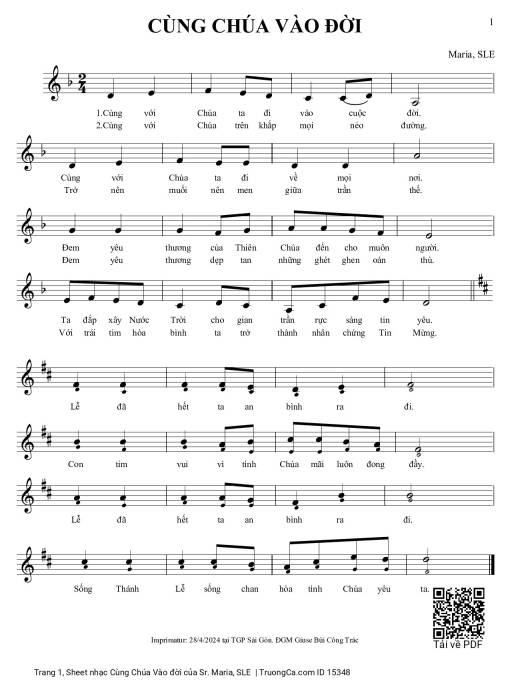 Cùng Chúa Vào đời