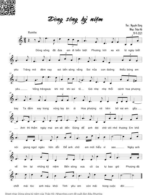 Sheet PDF of Dòng sông kỷ niệm