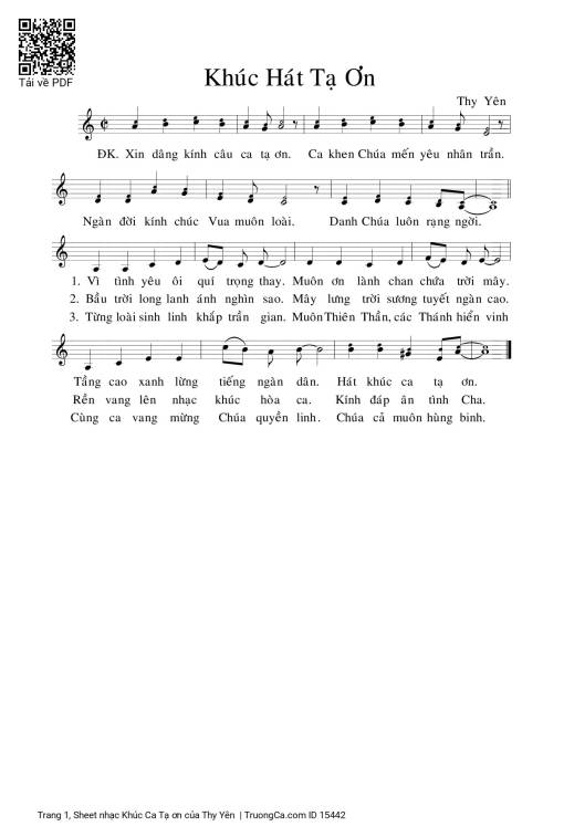 Khúc Ca Tạ ơn - Thy Yên