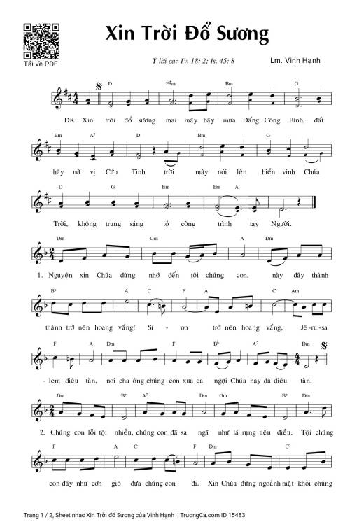 Xin Trời đổ Sương