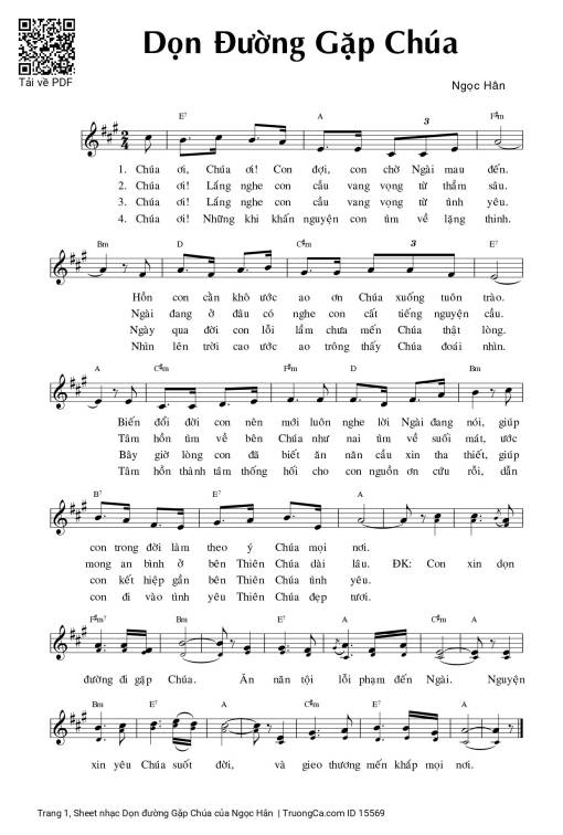 Sheet PDF of Dọn đường Gặp Chúa