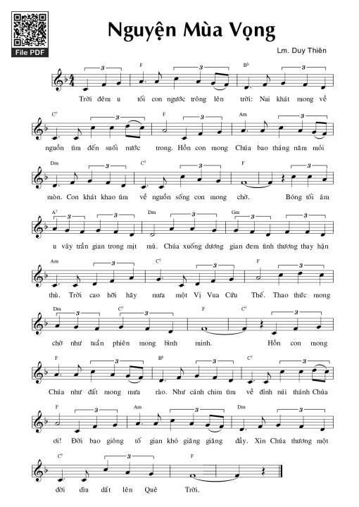 Sheet PDF of Nguyện Mùa Vọng