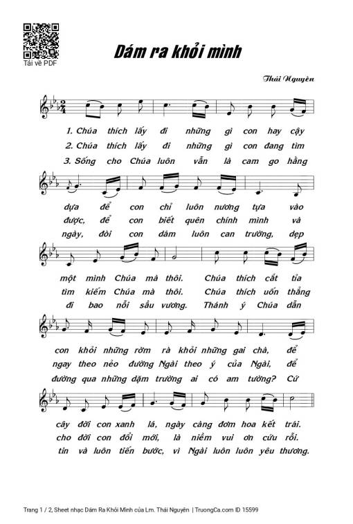 Sheet PDF of Dám Ra Khỏi Mình