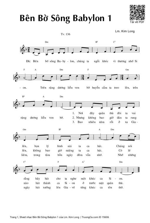 Sheet PDF of Bên Bờ Sông Babylon 1