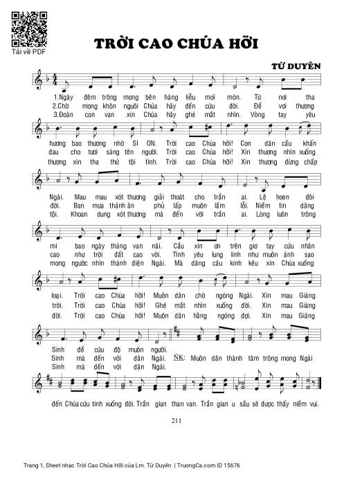 Trời Cao Chúa Hỡi