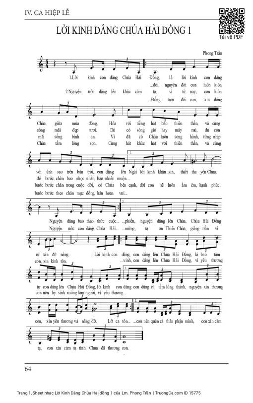 Lời Kinh Dâng Chúa Hài đồng 1