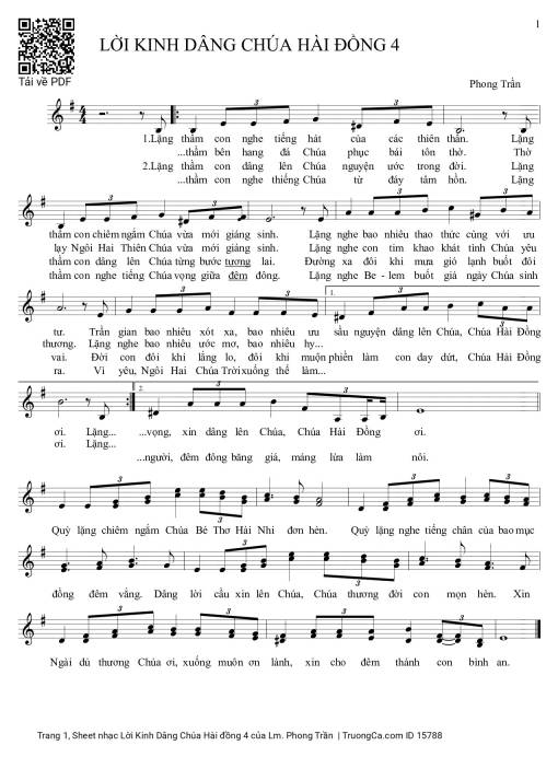Sheet PDF of Lời Kinh Dâng Chúa Hài đồng 4