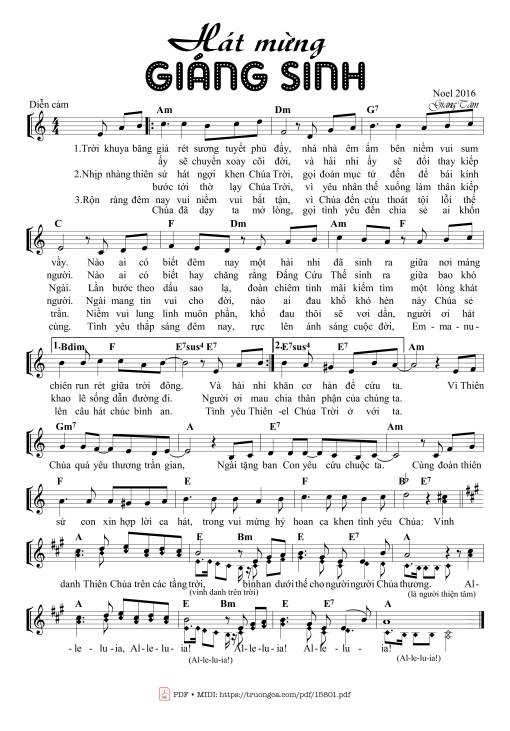 Sheet PDF of Hát Mừng Giáng Sinh
