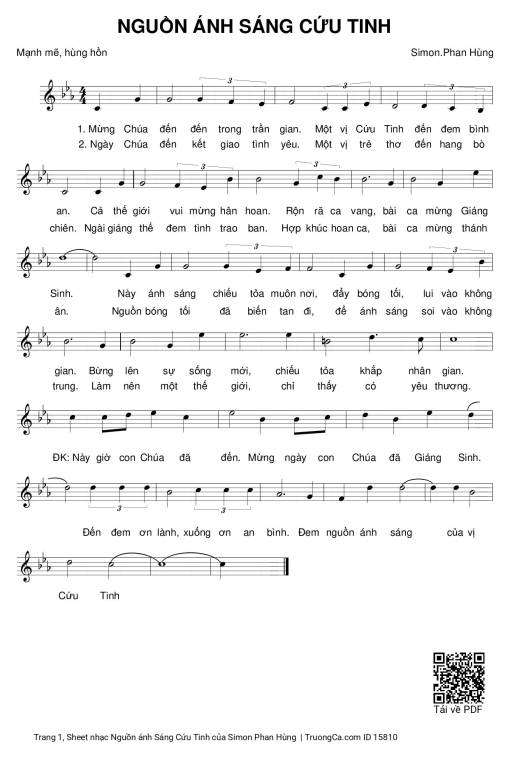 Sheet PDF of Nguồn ánh Sáng Cứu Tinh