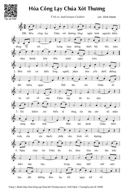 Hóa Công Lạy Chúa Xót Thương