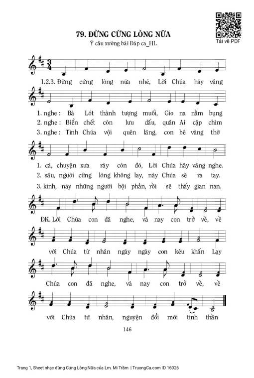 Sheet PDF of đừng Cứng Lòng Nữa