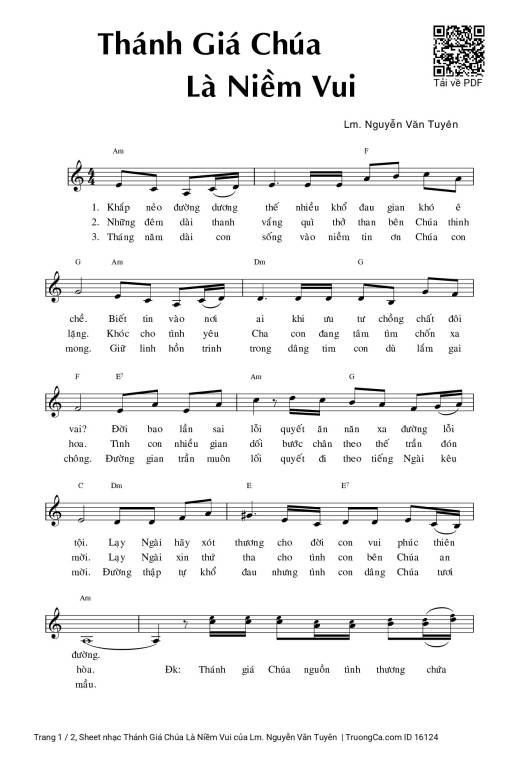Sheet PDF of Thánh Giá Chúa Là Niềm Vui