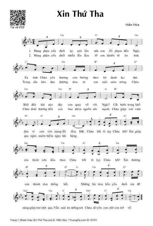 Xin Thứ Tha - Sr. Hiền Hòa