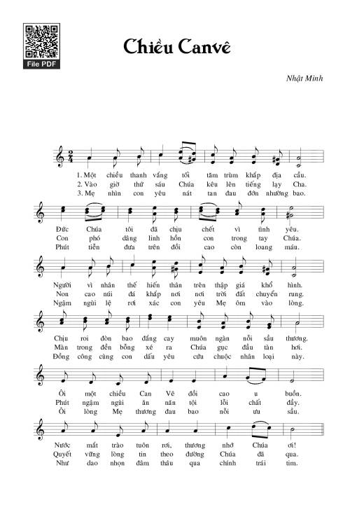 Sheet PDF of Chiều Canvê - Nhật Minh