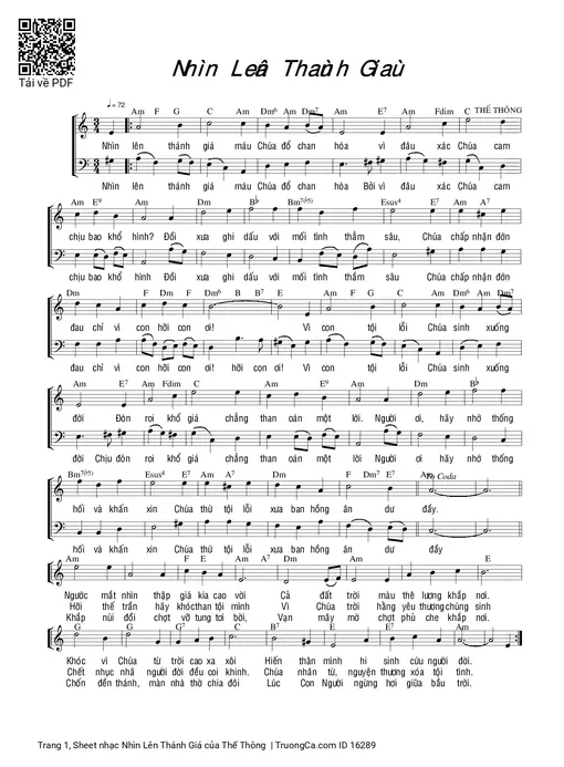 Sheet PDF of Nhìn Lên Thánh Giá