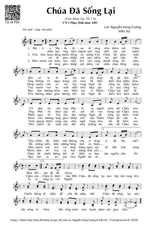 Chúa đã Sống Lại (ga. 20)