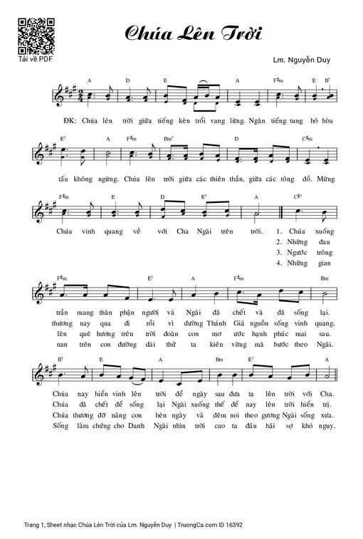 Chúa Lên Trời - Lm. Nguyễn Duy