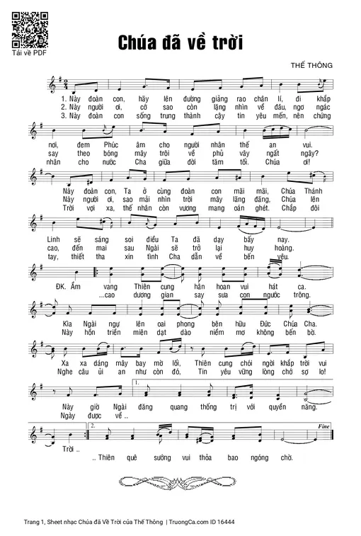 Chúa đã Về Trời