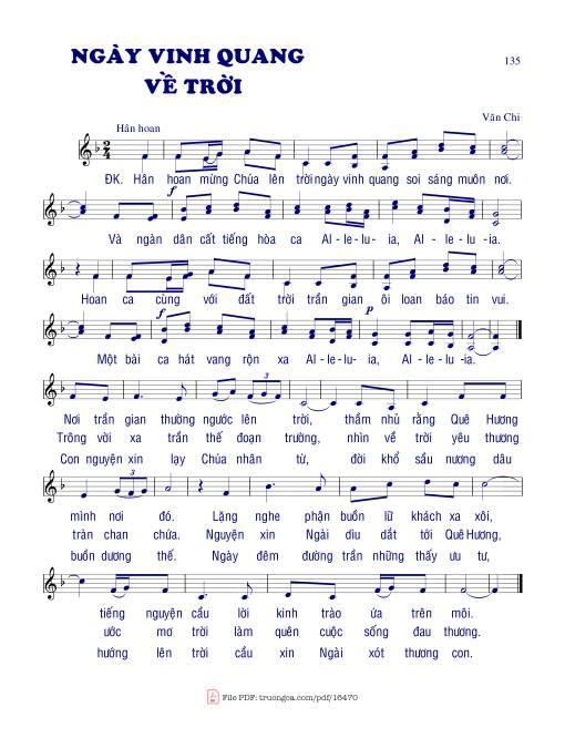 Sheet PDF of Ngày Vinh Quang Về Trời