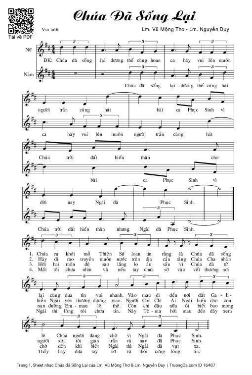 Chúa đã Sống Lại