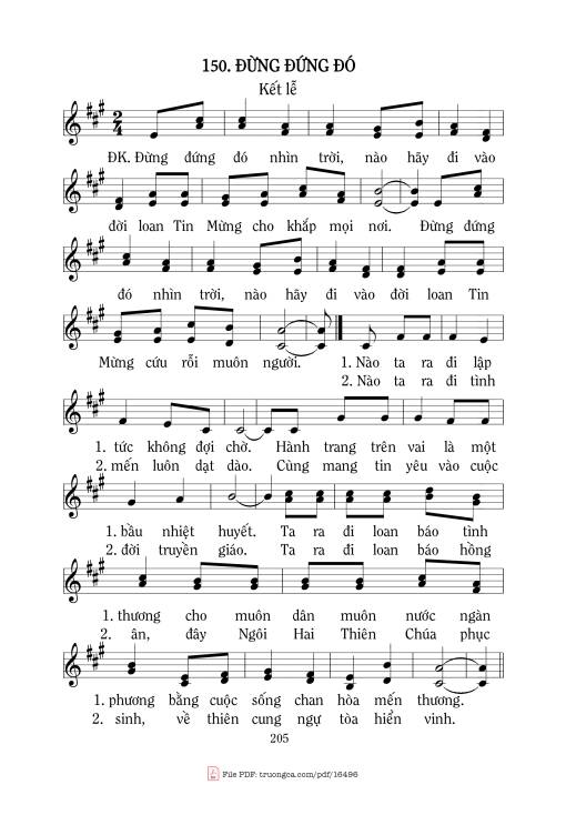 Sheet PDF of Đừng đứng đó