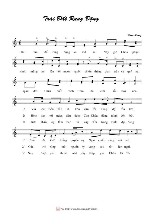 Sheet PDF of Trái đất Rung động