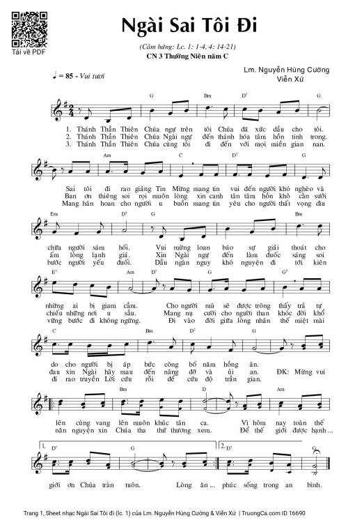 Sheet PDF of Ngài Sai Tôi đi (lc. 1)