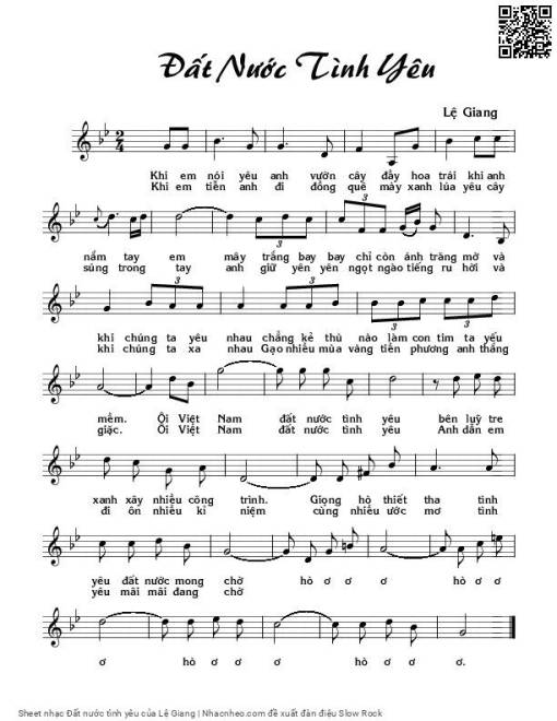 Sheet PDF of Đất nước tình yêu